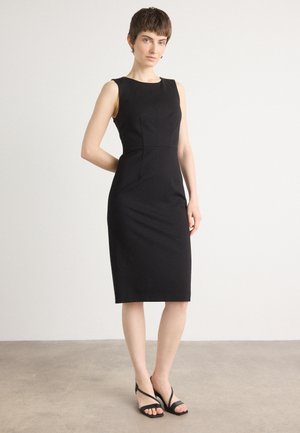 ZIP MIDI DRESS - Jerseykjole - black