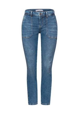 MIT DESTROYED DETAILS - Jeans Slim Fit - blau