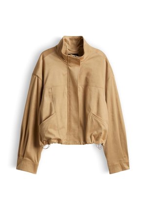 someday., LOOSE FIT - Imitatieleren jas - honey beige