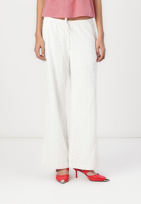 Eyelet Pull-On Baggy Pants - Trousers