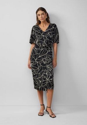 IN OPTIK MIT V-AUSSCHNITT - Day dress - schwarz