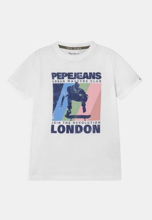 CALLEN - T-shirt z nadrukiem - white