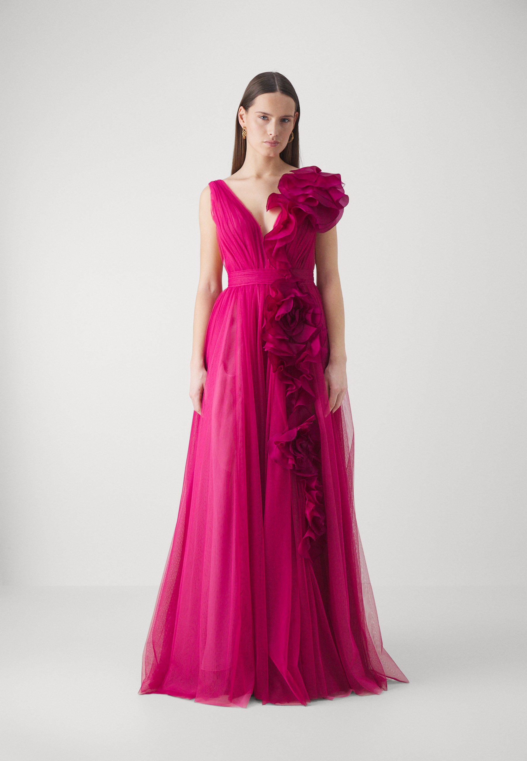 Marchesa DEEP V NECK ILLUSION GOWN - Occasion wear - fuchsia/pink - Zalando Marchesa DEEP V NECK ILLUSION GOWN - Occasion wear - fuchsia/pink - Zalando