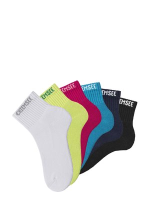 6 PACK - Socks - pink schwarz limone weiß türkis navy