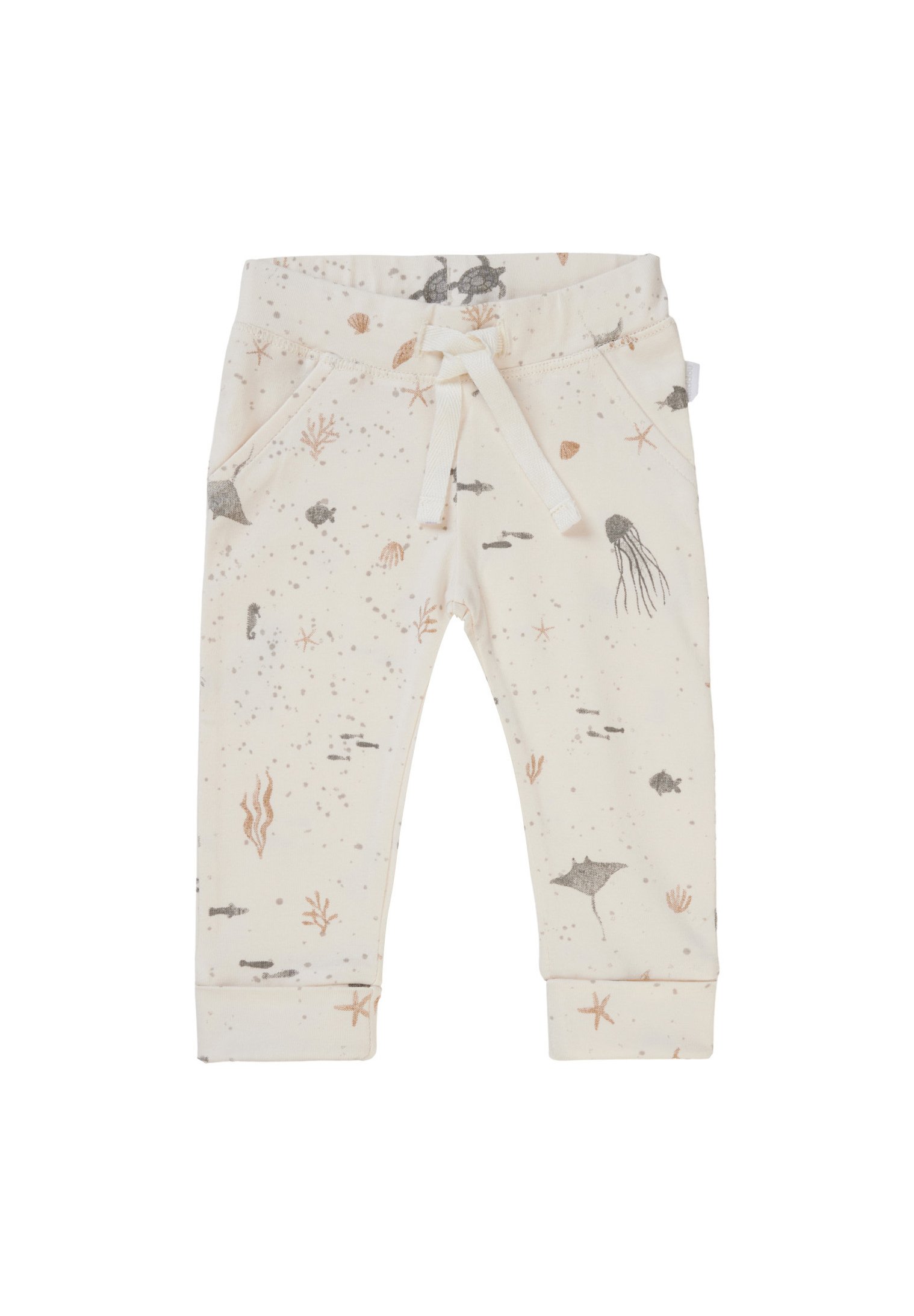 Noppies Pantaloni Unisex Baby U Pants Comfort Rib Naura, Cotone Biologico Certificato GOTS, Colore Tortora Melange, Taglia 1 Mese - 4
