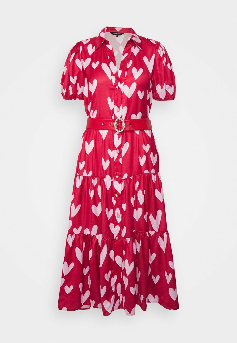 Damen Freizeitkleider | Sister Jane FERRIS WHEEL MIDI DRESS Blusenkleid red/rot - OP53532 Damen Freizeitkleider | Sister Jane FERRIS WHEEL MIDI DRESS Blusenkleid red/rot - OP53532