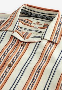 Next TEXTURED STRIPE SHORT SLEEVE WITH CUBAN COLLAR  - REGULAR FIT - Skjorter - purple