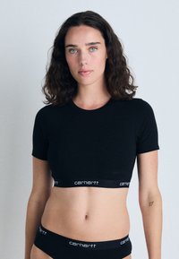 Carhartt WIP SCRIPT CROP TOP - Alussärk - black