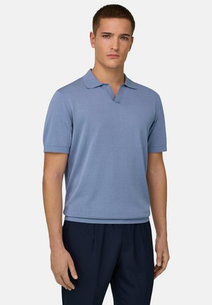 Boggi Milano GASSED OPEN COLLAR - Polo - light blue
