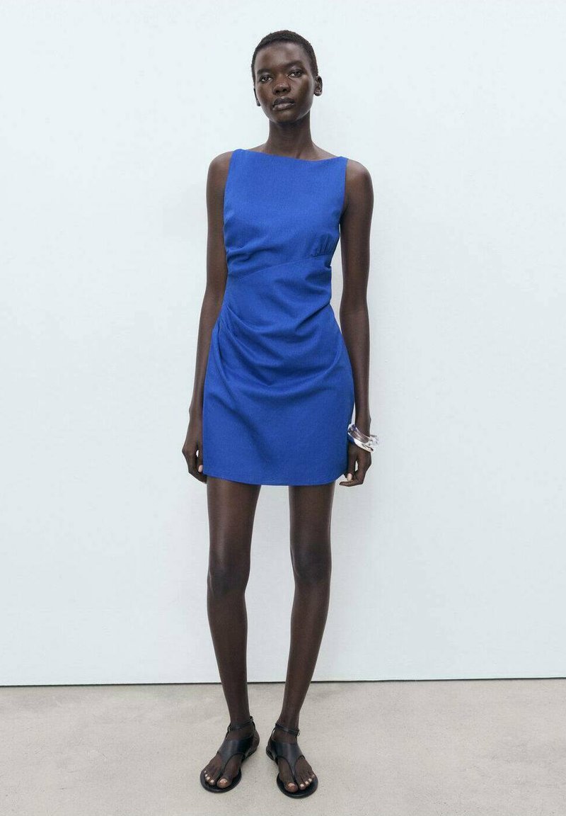 neon blue dress Women's Dresses Orange Tie Backless Split Hem Cami Dress for Women (Color : Royal Blue, Size : Small) : Clothing, Shoes & Jewelry giving it a geometric shape that looks very professional and functions very well in strong lighting conditions during events L'Agence - Seridie Neon Blue