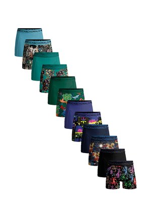 12-PACK  - Boxerkalsong - print black blue green