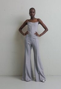 Ioana Ciolacu FITTED FLARED TROUSERS - Παντελόνι - grey