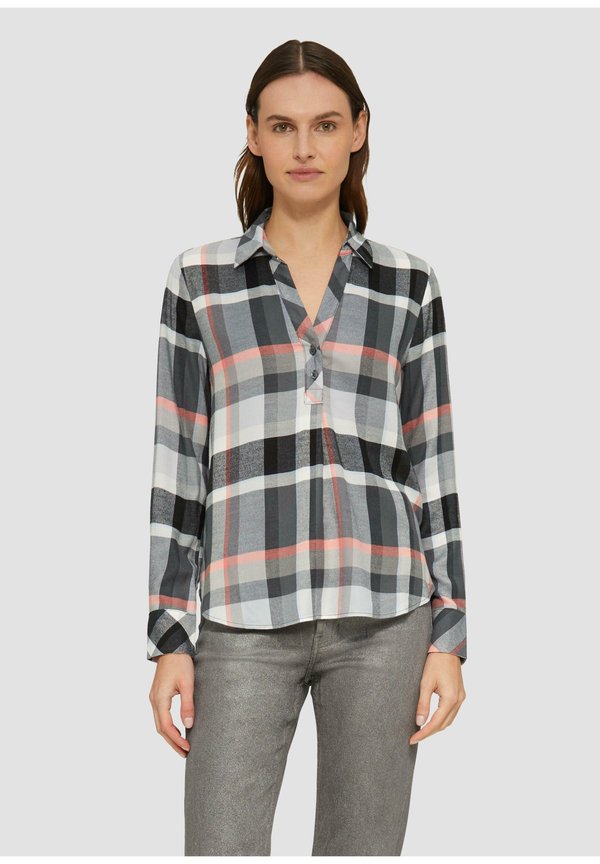 KARIERTE - Bluse - dunkelgrau