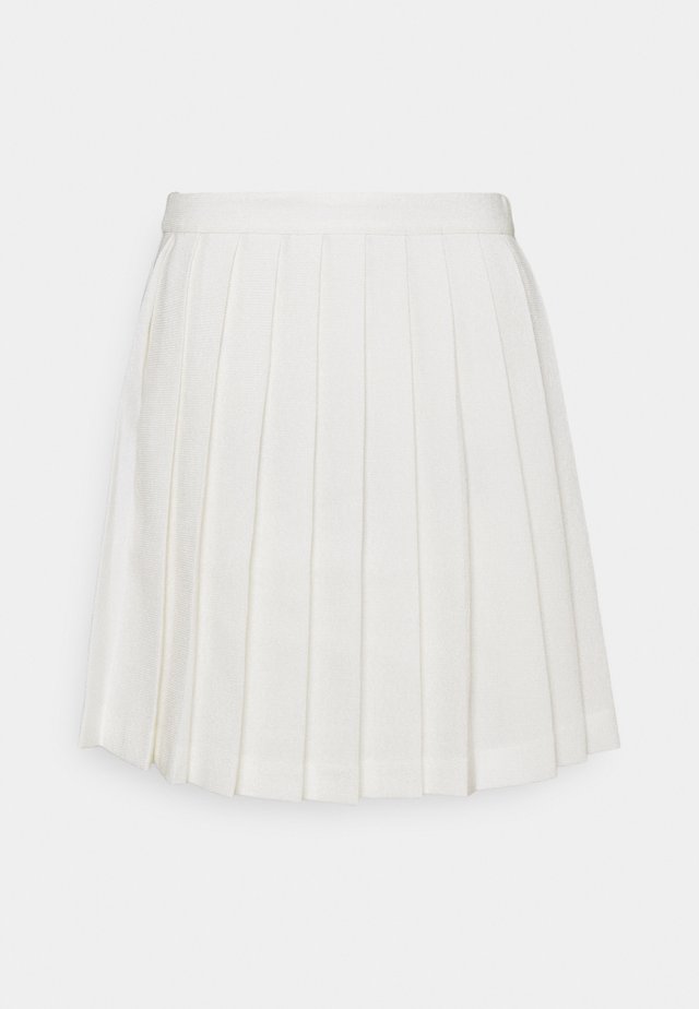 PLEATED MINI SKIRT - Minijupe - off white
