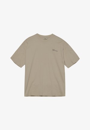 HALO GRAPHIC BOXY UNISEX - Tricou cu imprimeu - oyster gray asphalt