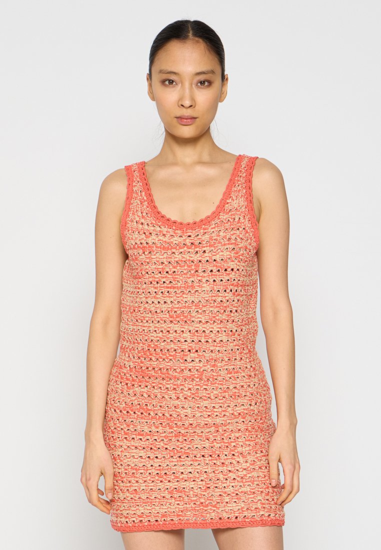 Coach Gebreide jurk oranje