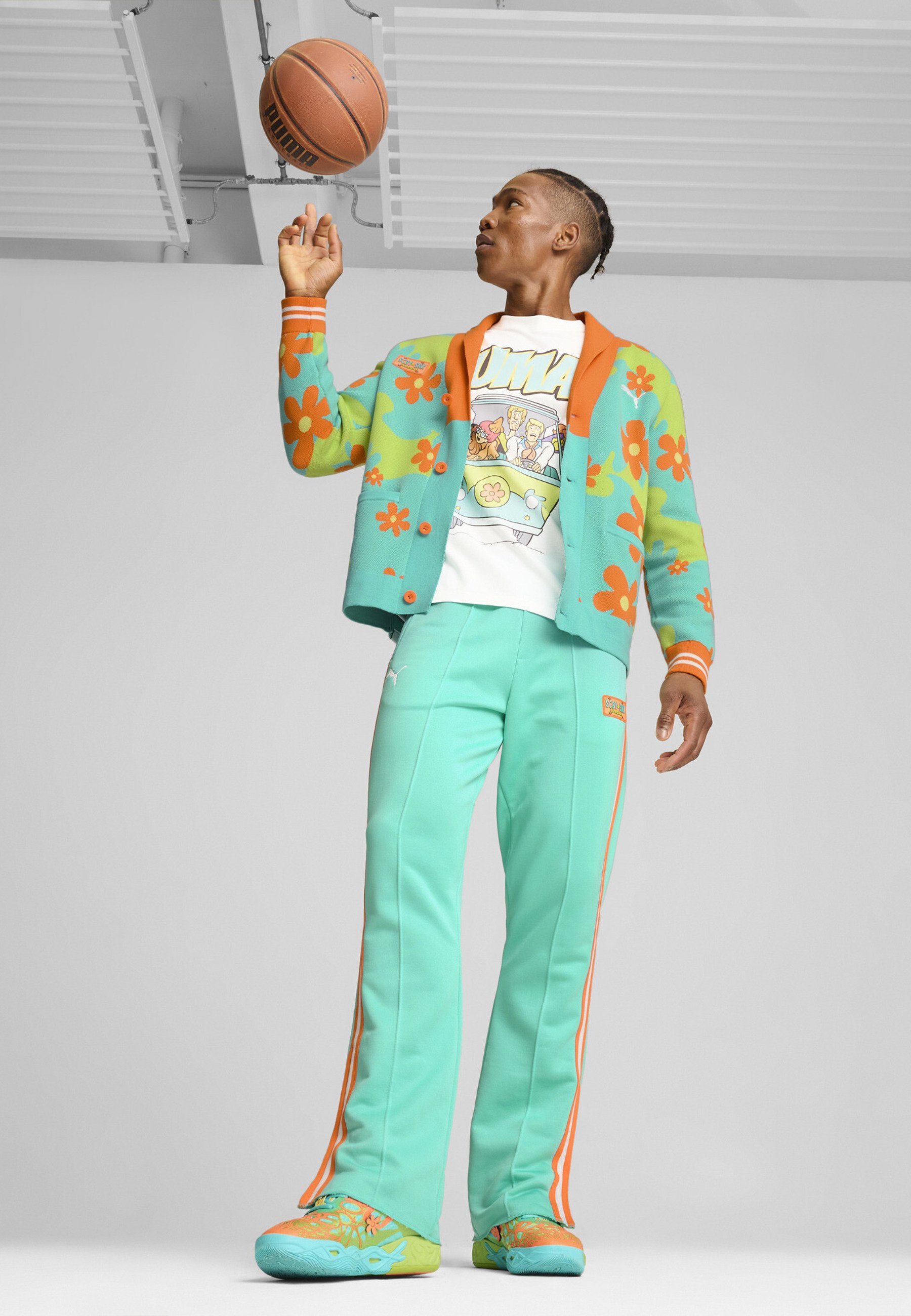 00's Scooby-Doo ジャンパー New Members Only X Nickelodeon Scooby Doo Puffer Jacket Size Large