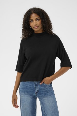 Kaffe KALIZZA TURTLENECK - Basic T-shirt - black deep