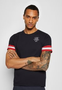 Brave Soul DRUMMOND - T-shirt estampada - navy/red/white