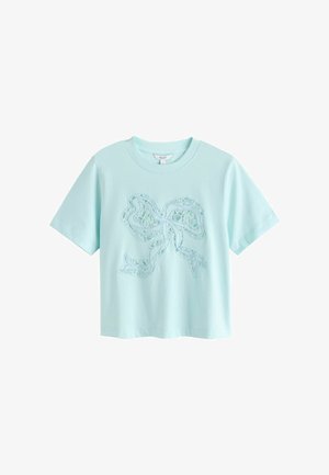 Next, REGULAR FIT - BOW GRAPHIC SHORT SLEEVE CREW NECK T-SHIRT . - T-shirts print - light blue
