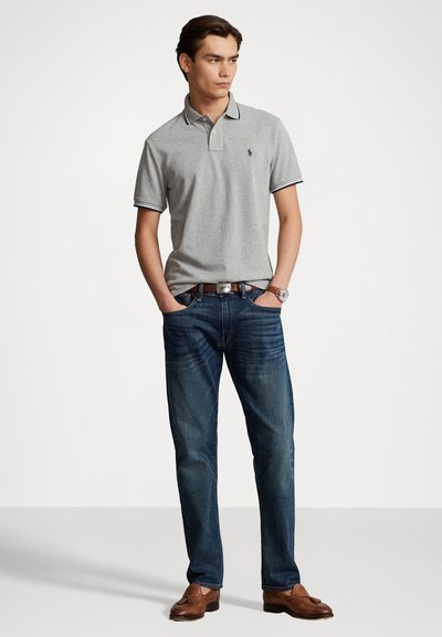 Polo Ralph Lauren CUSTOM SLIM FIT MESH POLO SHIRT - Polotričko - andover heather