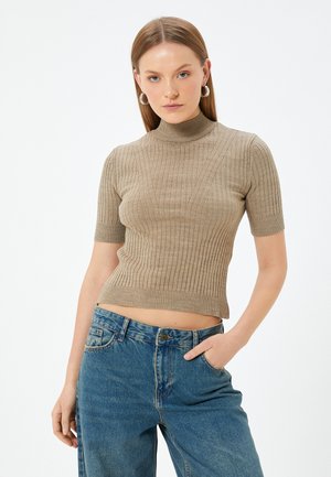 Koton SHORT SLEEVE - T-Shirt basic - brown