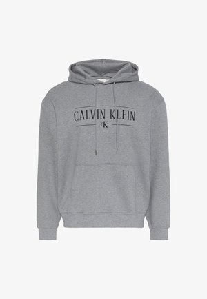 Calvin Klein Jeans, VARSITY SERIF - Суитшърт с качулка - med grey htr