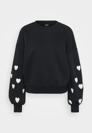 ONLY Tall ONLMACY O NECK BOX - Sportska majica - black/cloud dancer