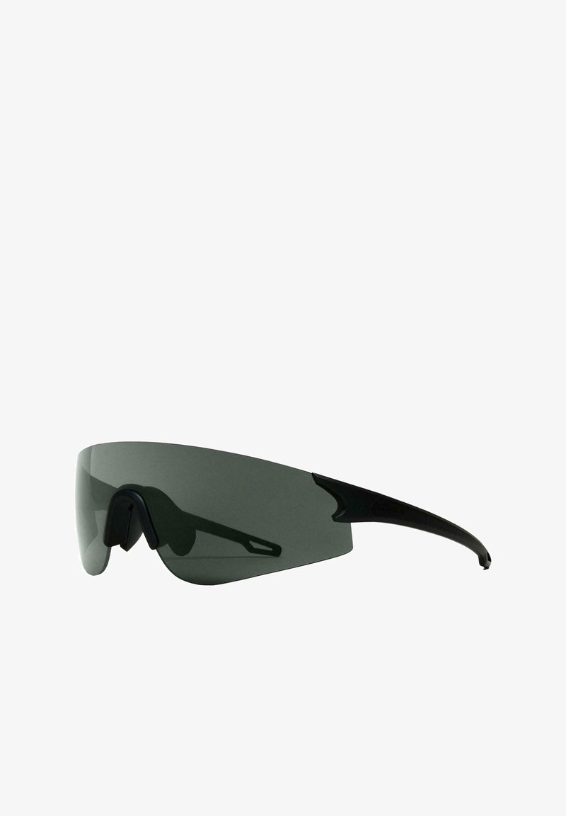 Silmad disainiga prillid, must raamis ja tumedate gradiendiga läätsed. Läätsed kaarduvad, et katta täielikult. Kerge materjal.