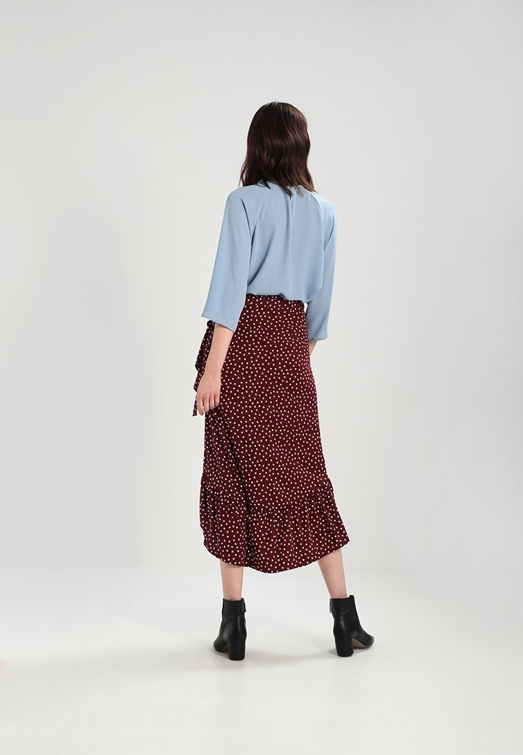 Purple Ankle Boots With Midi Skirt VILA A-line Skirt Purple (Pre