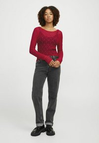 JJXX LEAH DEEP BACK  - Pikkade varrukatega topp - racing red