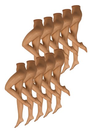 10-PACK FEINSTRUMPFHOSE - Medias - bronze