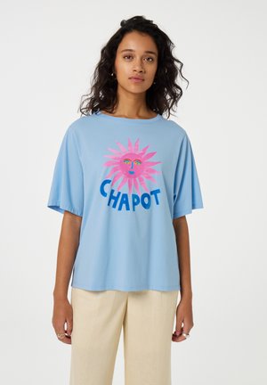Fabienne Chapot T-shirt print - light blue