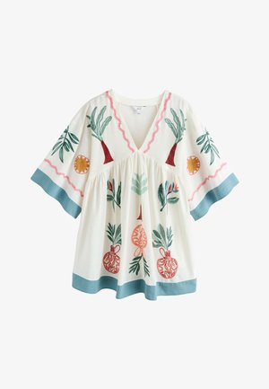 Next, APPLIQUÉ - Freizeitkleid - teal/chocolate