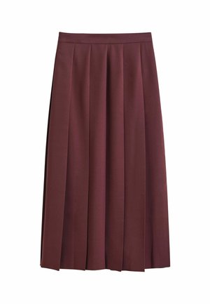 GANT, GANT WIDE PLEATED MIDI SKIRT - A-Linien-Rock - darkened wine