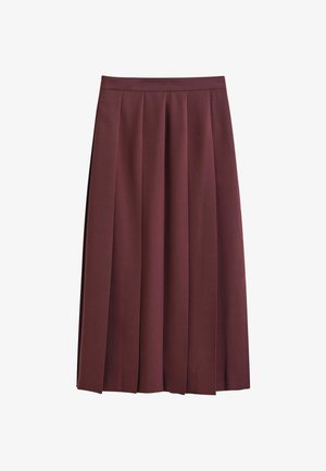 GANT, GANT WIDE PLEATED MIDI SKIRT - A-lijn rok - darkened wine