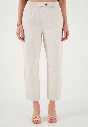 REGULAR FIT - Housut - beige