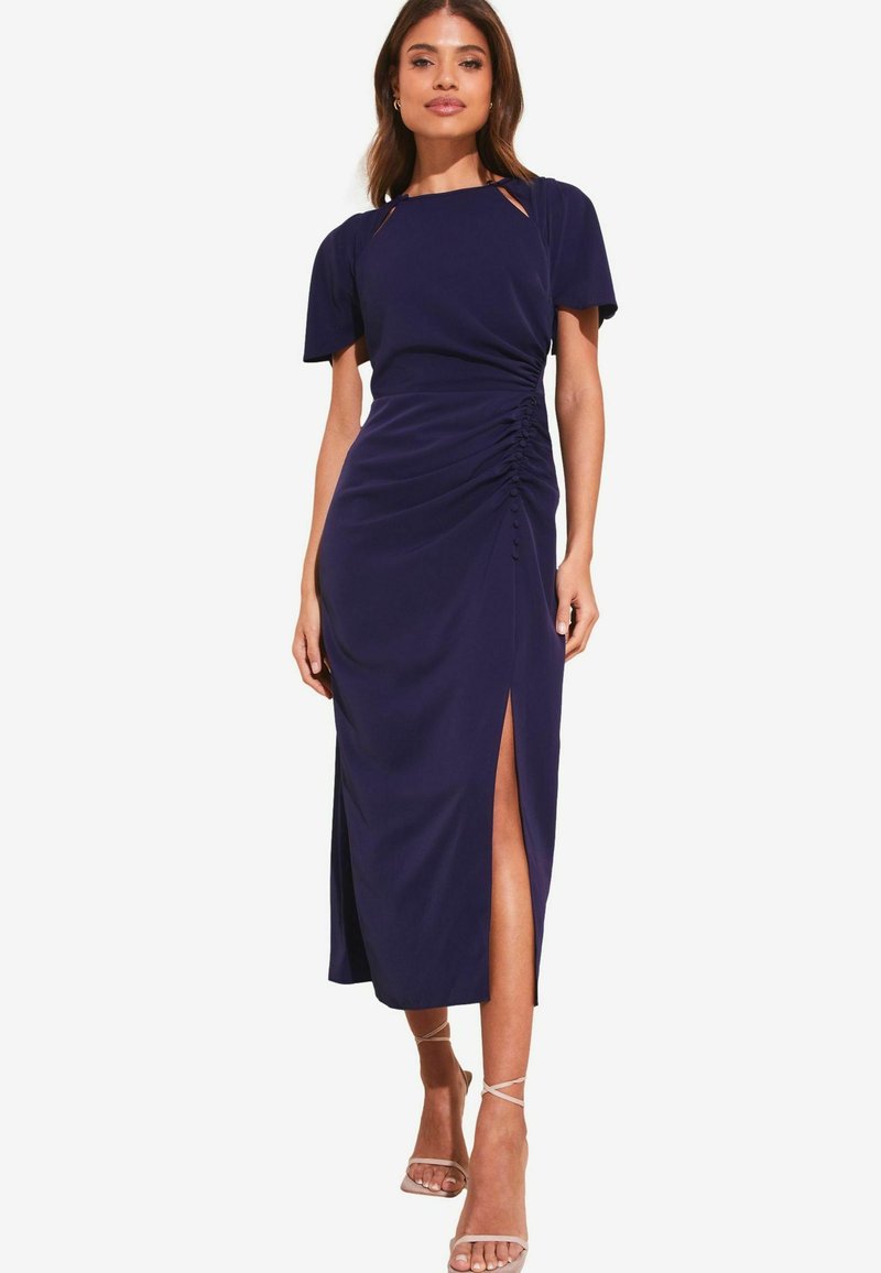 Lipsy BUTTON FRONT SLEEVED PETITE - Vapaa-ajan mekko - navy