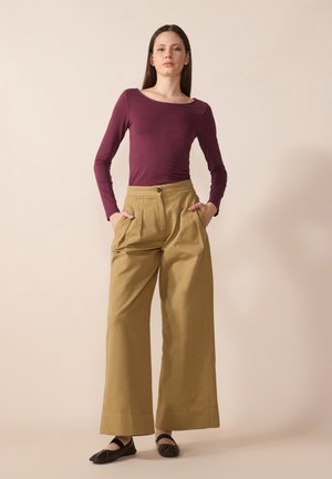 2 PACK - Long sleeved top - bordeaux,off-white