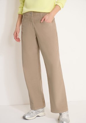 WIDE LEG - Stoffhose - beige