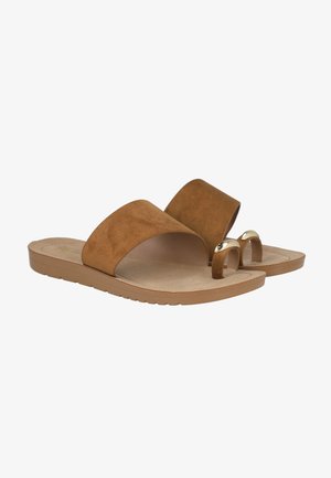 Pink Desert, AB118 CHANCLAS PLANAS ANILLO MUJER - Sandalias de dedo - camel