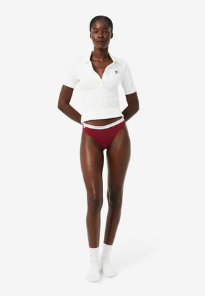 Lacoste, THONG 3 PACK - String - bordeaux   blanc   rose-zy