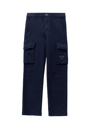STRAIGHT LEG BATTLE - Pantaloni cargo - navy blue