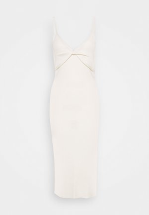 TWIST FRONT MIDI DRESS - Jumper dress - cream