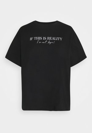 T-shirt med print - black