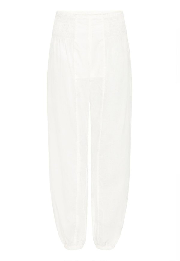 JILL WIDE - Trousers - blanc de blanc4
