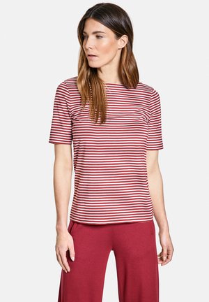 1/2 ARM GERINGELTES - T-shirt con stampa - rot orange ecru weiss ringel