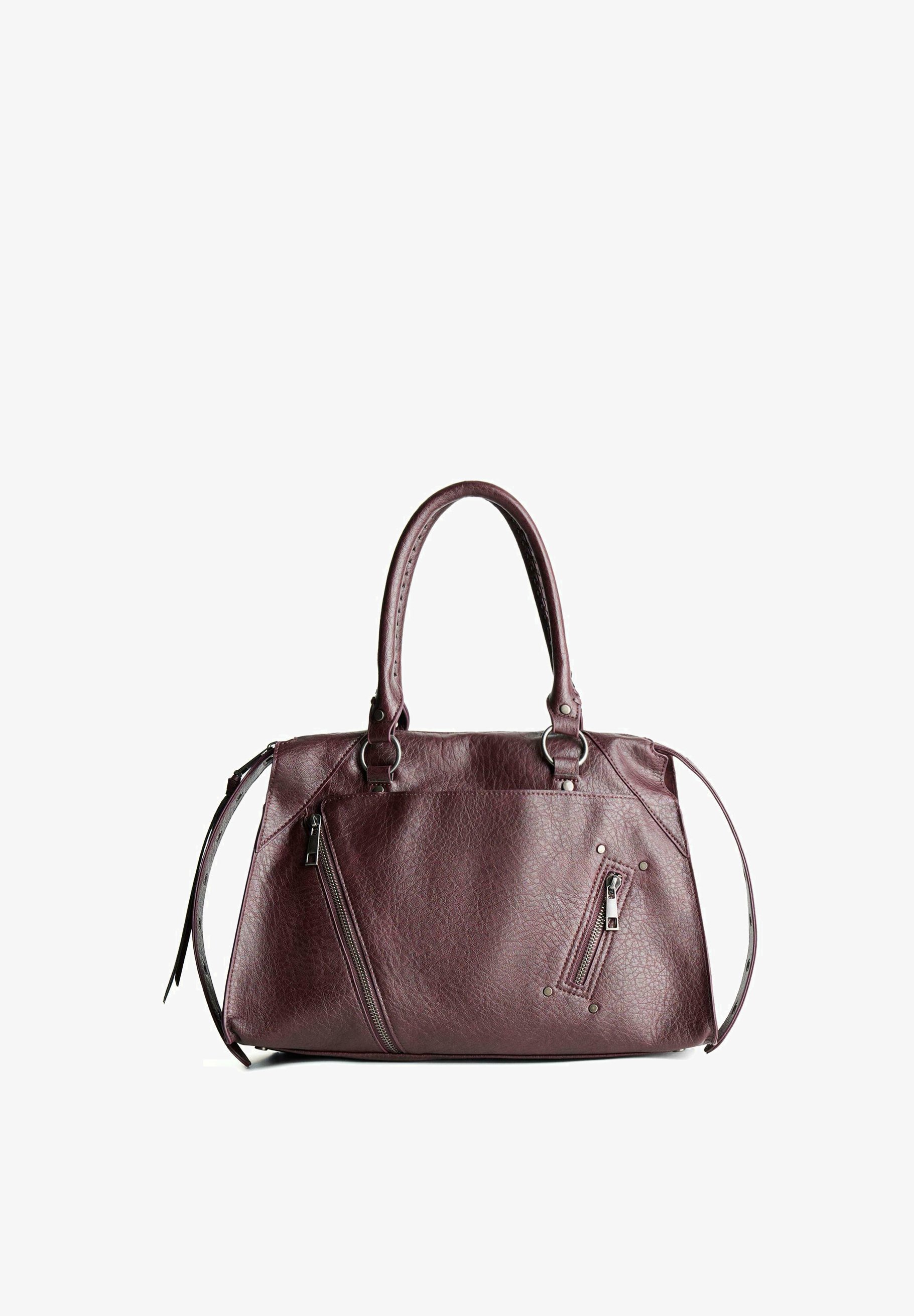 Bershka BIKER Borsa a mano bordeaux