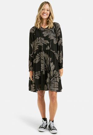 RUFFLE NECK - Nappali ruha - stone print