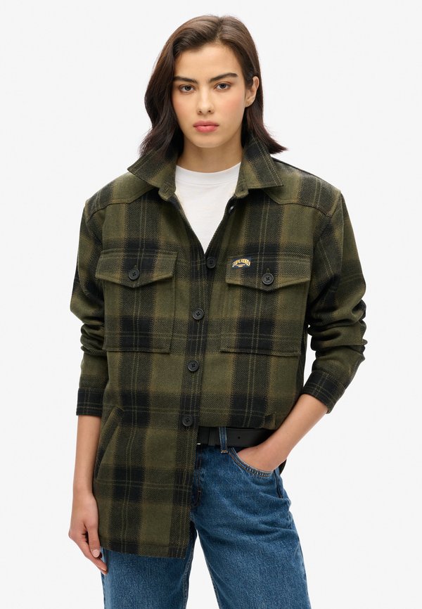 CHECK OVER - Übergangsjacke - roderick check olive
